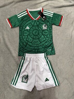 Kids Mexico 2026 World Cup Soccer Jersey Suit Green